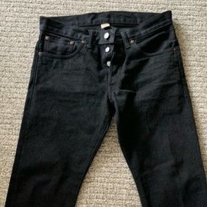 RRL Black Denim 31x27 ALTERED
